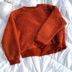 Secret treasures rusty brown fluffy sweater size large 12-14